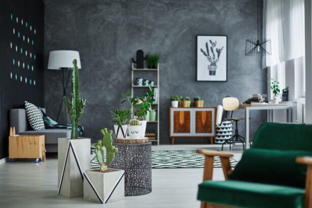 Room with designer furniture